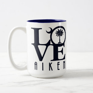 LOVE Aiken South Carolina 15oz Two-Tone Coffee Mug