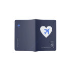 love airplane travel, blue