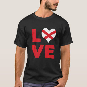 Love Alabama State Flag   T-Shirt