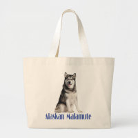 Love Alaskan Malamute Puppy Dog Tote Bag