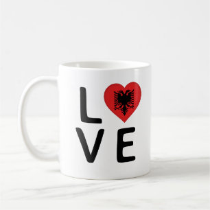 Love - Albania Flag Coffee Mug