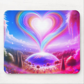 Love All Over the World on Colourful Desktop/Lapto Mouse Pad
