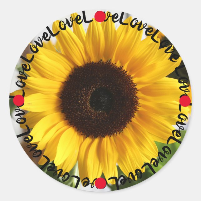 Love all the time classic round sticker (Front)
