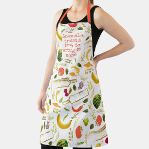 Love all,  trust a few, do  wrong to none  Quote Apron