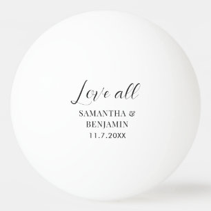 Love All Wedding Party Favours Personalized Ping Pong Ball