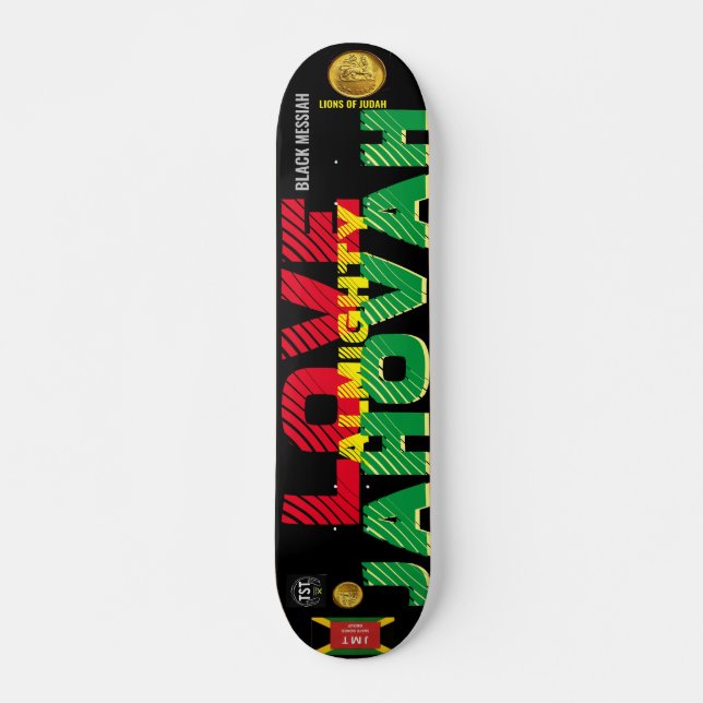 LOVE ALMIGHTY JAHOVAH 7 3/4" Skateboard Deck (Front)