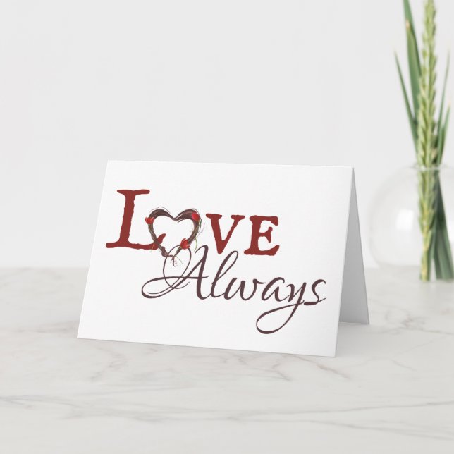 Love Always, Always on My Mind Forever in My Heart Card (Front)