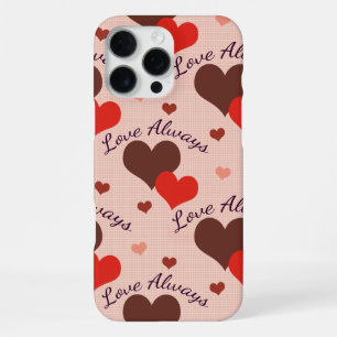Love Always Hearts Valentine Pattern iPhone 16 Pro Max Case