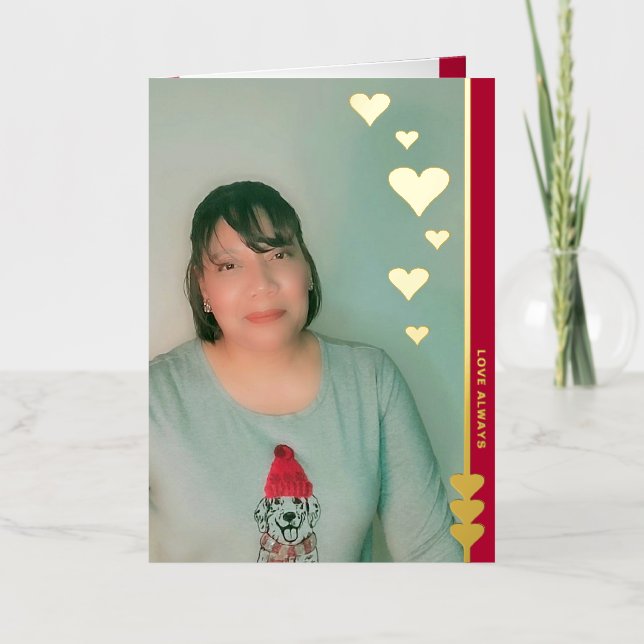 Love Always Personalized Photo Foil Card (Front)