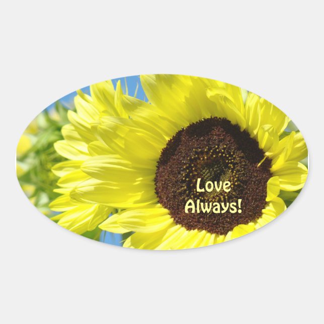 Love Always! stickers Bright Yellow Sunflowers (Front)
