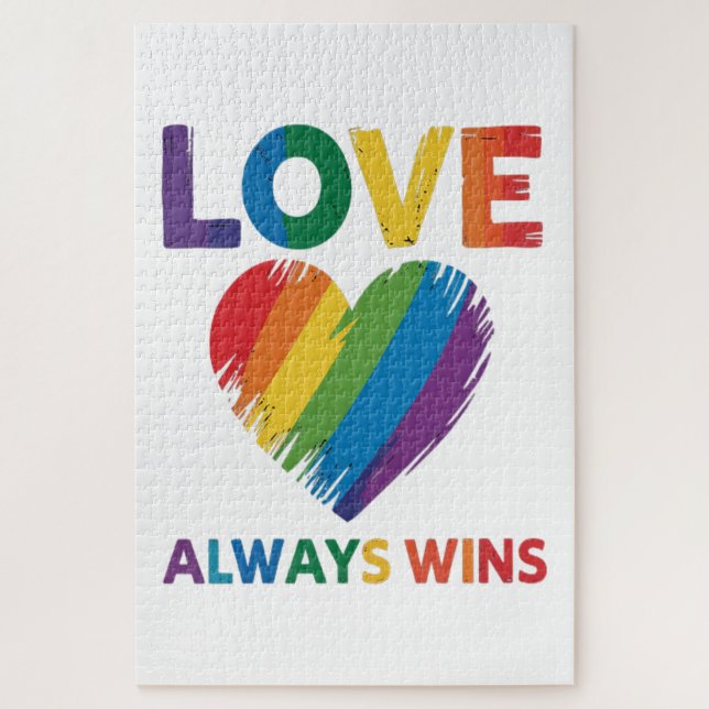 Love Always Win LGBT Jigsaw Puzzle (Vertical)