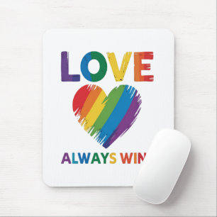 Love Always Win LGBT Mouse Pad