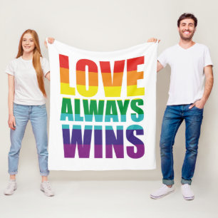 Love Always Wins Fleece Blanket