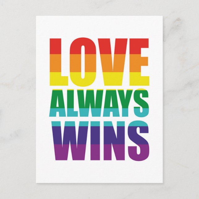 Love Always Wins Postcard (Front)