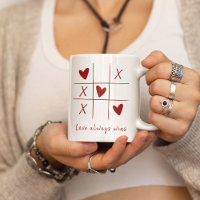 Love Always wins Quote l Red Heart Playful 