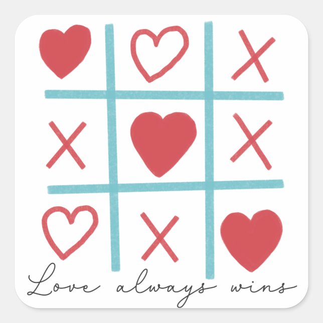 Love Always Wins Square Sticker (Front)