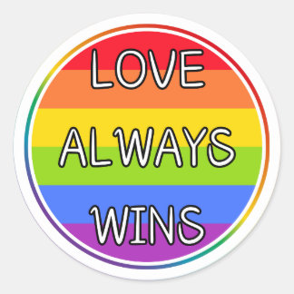 Love Always Wins Sticker, Pride, LGBTQ+ Stickers 