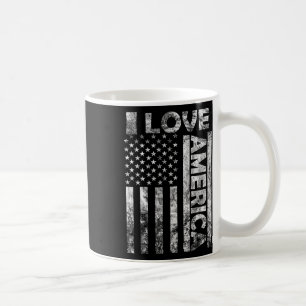 Love America Shirt Usa Flag 4th July Independence Coffee Mug