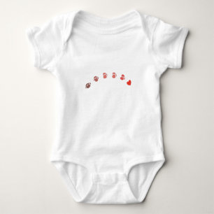 Love American Football - Gridiron Fans Heart Baby Bodysuit