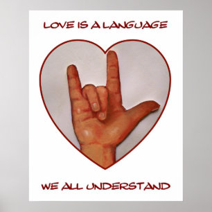 LOVE:  AMERICAN SIGN LANGUAGE: HEART