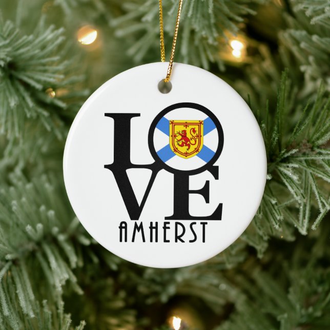 LOVE Amherst  Ceramic Ornament (Tree)