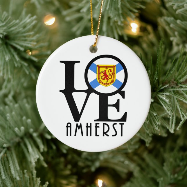 LOVE Amherst NS Ceramic Ornament (Tree)