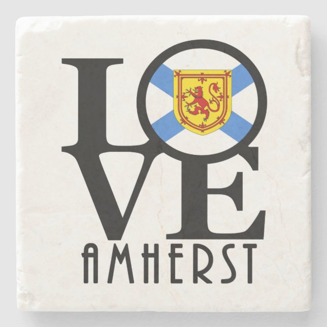 LOVE Amherst Stone Coaster (Front)