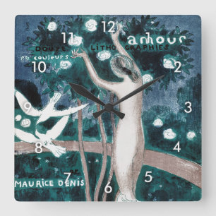Love (Amour), Maurice Denis Square Wall Clock