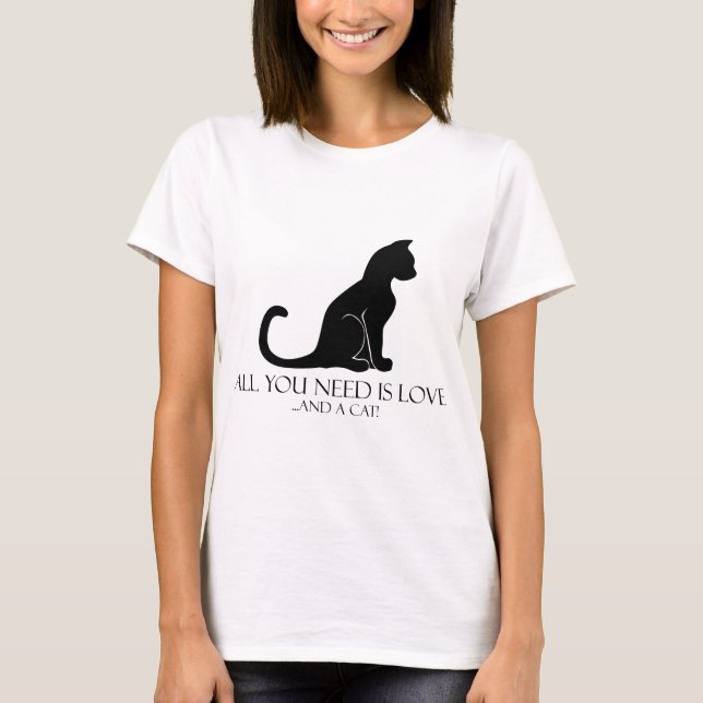 Love And A Cat T-Shirt (Front)