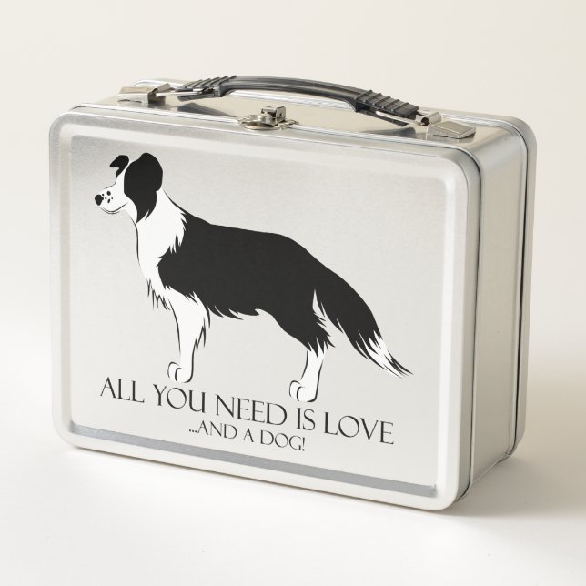 Love And A Dog Metal Lunch Box (Front)