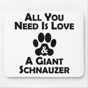 Love And A Giant Schnauzer Mouse Pad
