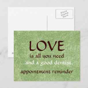 Love And A Good Dentist Postcard