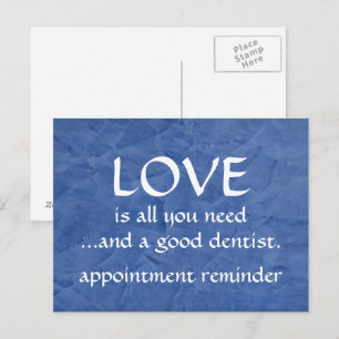 Love And A Good Dentist Postcard