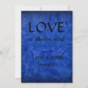 Love And A Good Lawyer Thank You Card