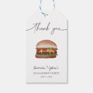 Love and Burgers Engagement Party Gift Tags