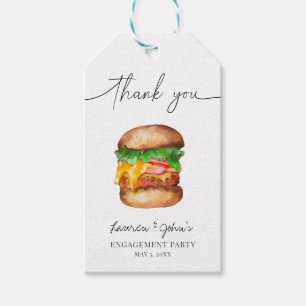 Love and Burgers Engagement Party Gift Tags