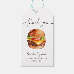 Love and Burgers Engagement Party Gift Tags