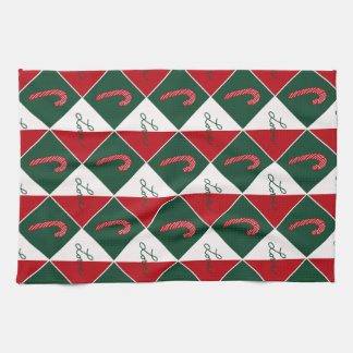 Love and Candy Canes Kitchen Towel