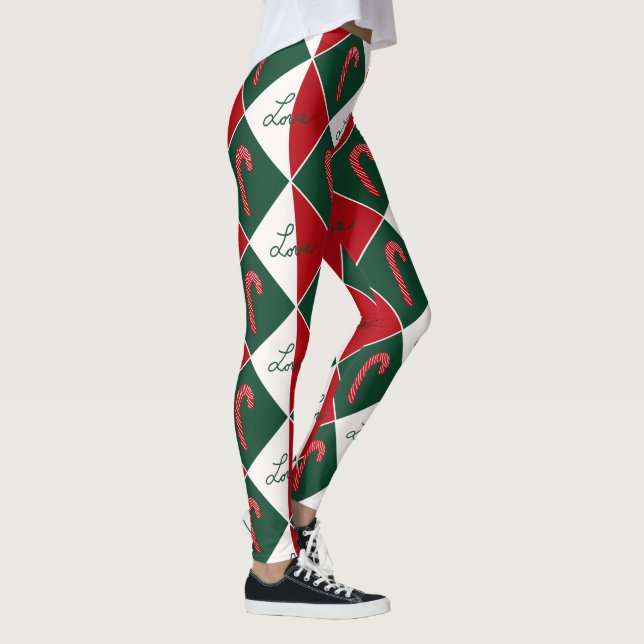 Love and Candy Canes Leggings (Right)