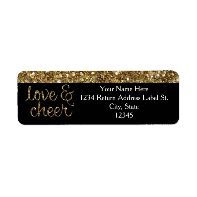 Love and Cheer Glitter Shiny Effect Christmas (Front)