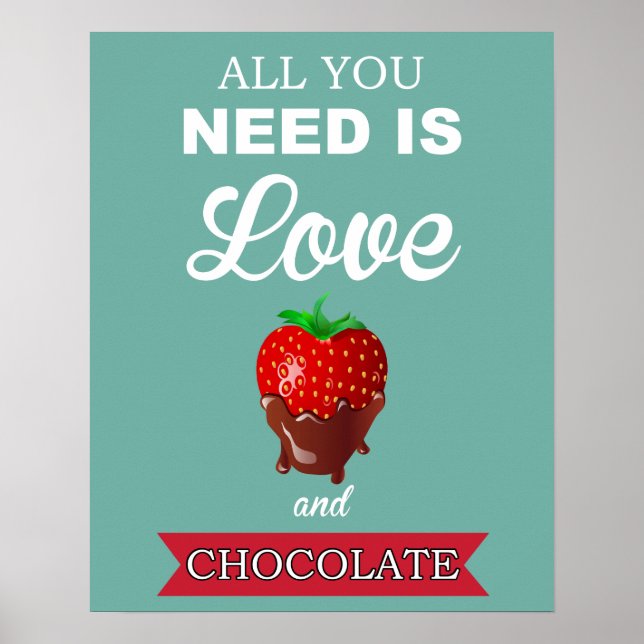 Love and Chocolate print or poster (Front)