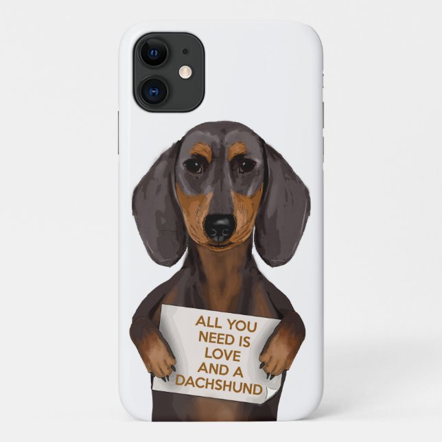 Love and Dachshund Case-Mate iPhone Case (Back)