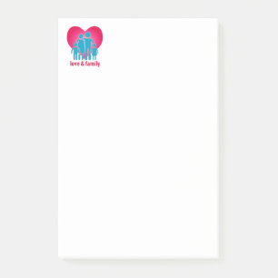Love and family post-it notes