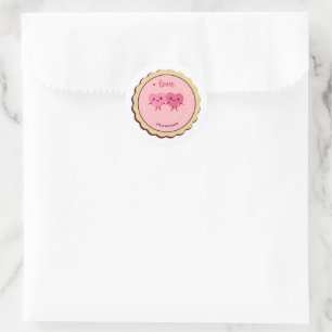 love and friendship cute classic round sticker