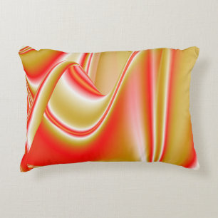 Love and Gold Abstract 3D Rainbowart Accent Pillow