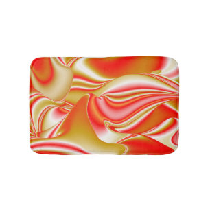 Love and Gold Abstract 3D Rainbowart Bath Mat