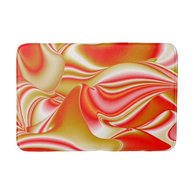 Love and Gold Abstract 3D Rainbowart Bath Mat (Front)
