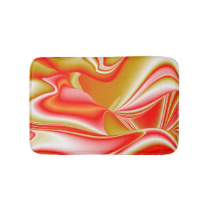 Love and Gold Abstract 3D Rainbowart Bath Mat