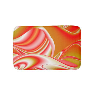 Love and Gold Abstract 3D Rainbowart Bath Mat