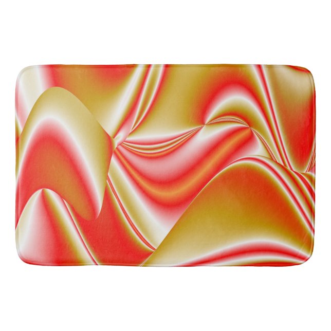 Love and Gold Abstract 3D Rainbowart Bath Mat (Front)